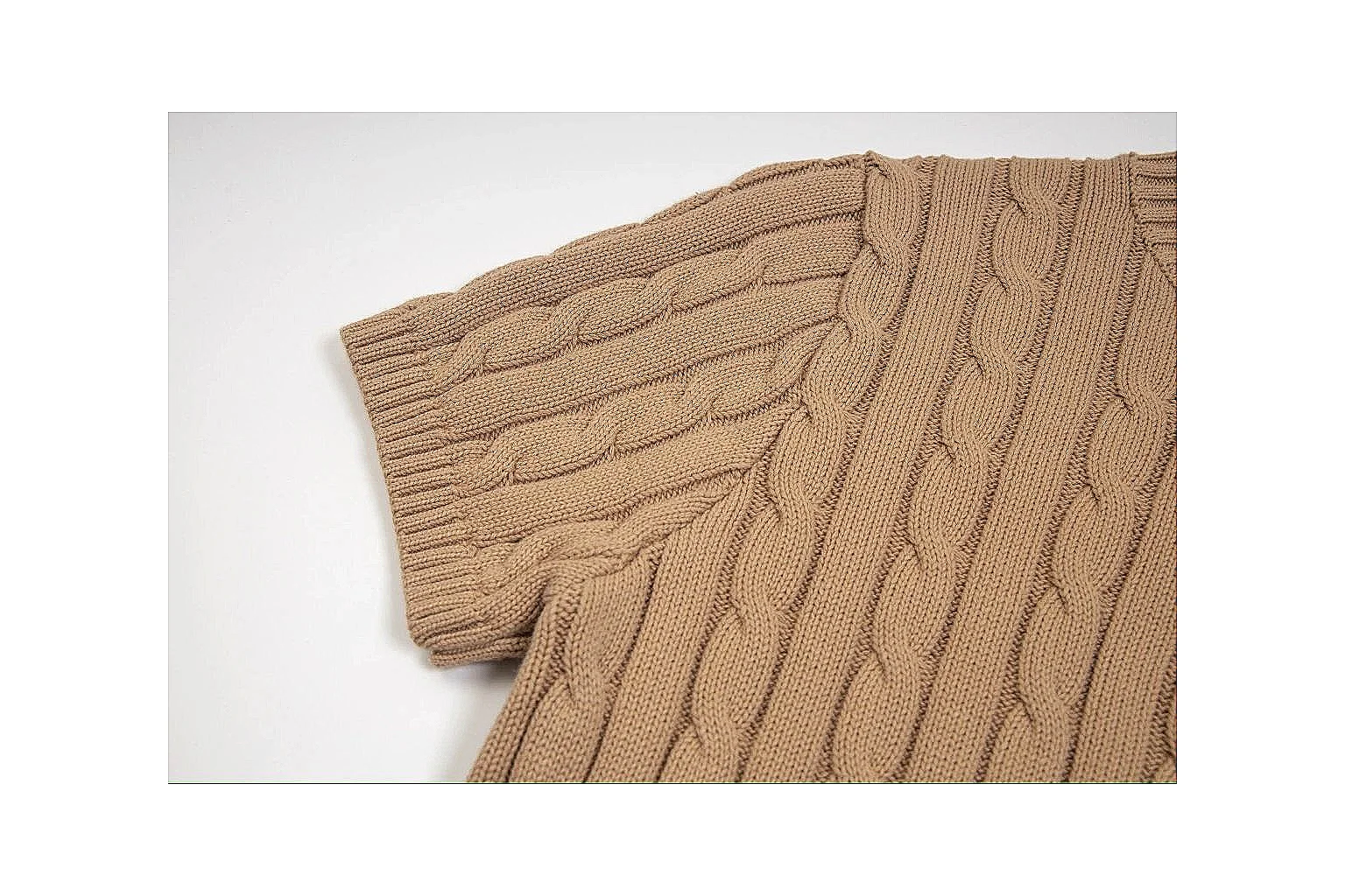 kakoqclab.com Polo Ralph Lauren Tan Cable Knit Polo 0667 Tan short-sleeve-knit product image thumbnail 4