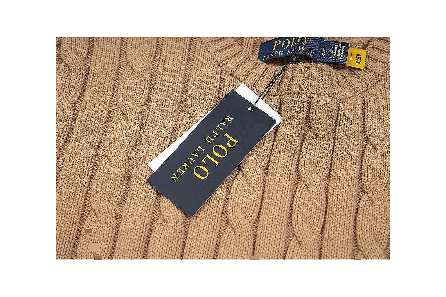 kakoqclab.com Polo Ralph Lauren Tan Cable Knit Polo 0667 Tan short-sleeve-knit product image thumbnail 5