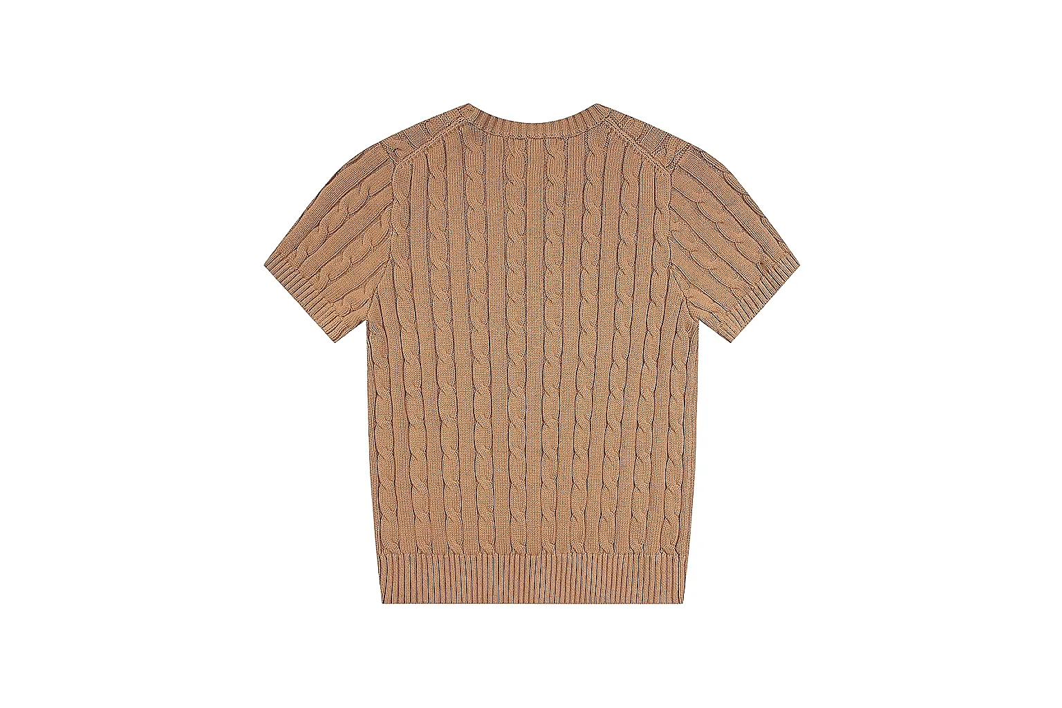 kakoqclab.com Polo Ralph Lauren Tan Cable Knit Polo 0667 Tan short-sleeve-knit product image thumbnail 6