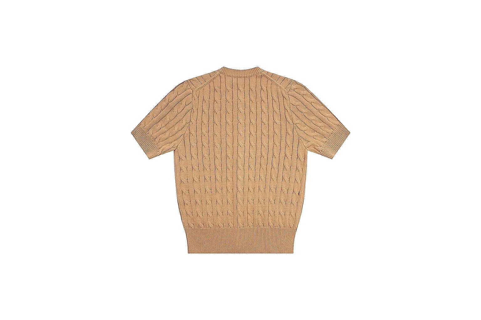 kakoqclab.com Polo Ralph Lauren Tan Cable Knit Cardigan 0915 Tan short-sleeve-knit product image thumbnail 6