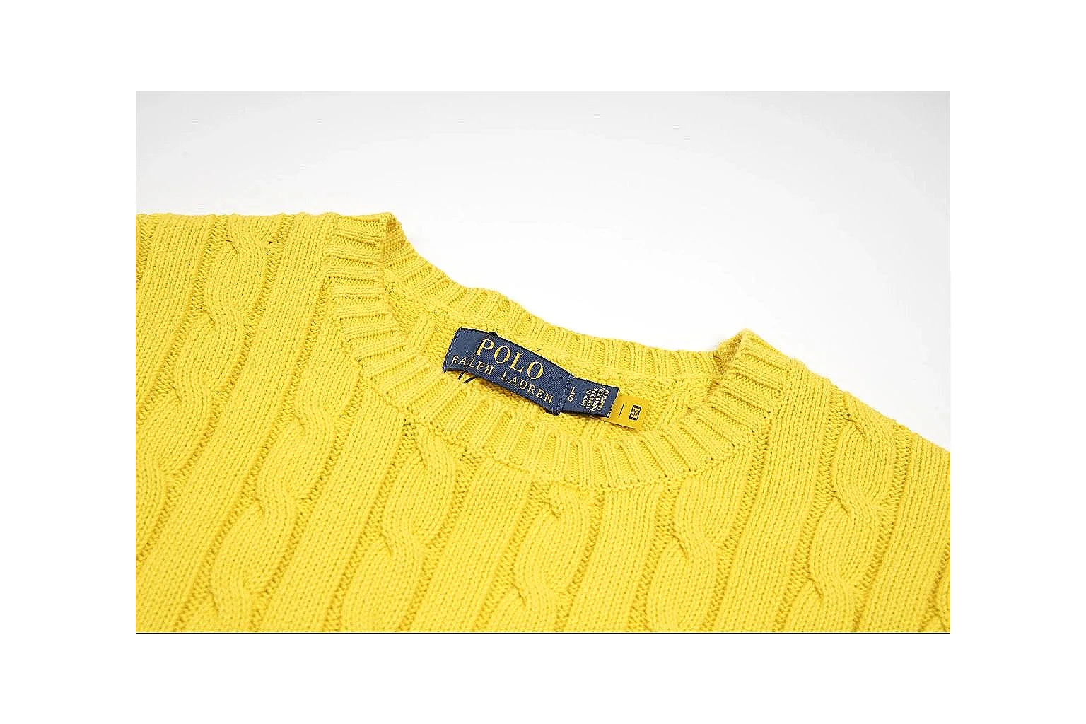 kakoqclab.com Polo Ralph Lauren Yellow Cable Knit Polo 0652 Yellow short-sleeve-knit product image thumbnail 5