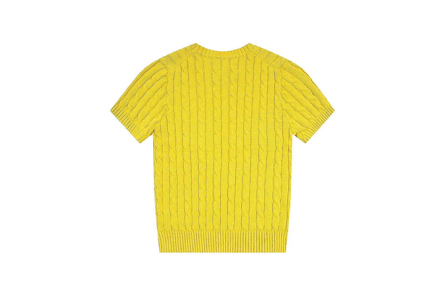 kakoqclab.com Polo Ralph Lauren Yellow Cable Knit Polo 0652 Yellow short-sleeve-knit product image thumbnail 6