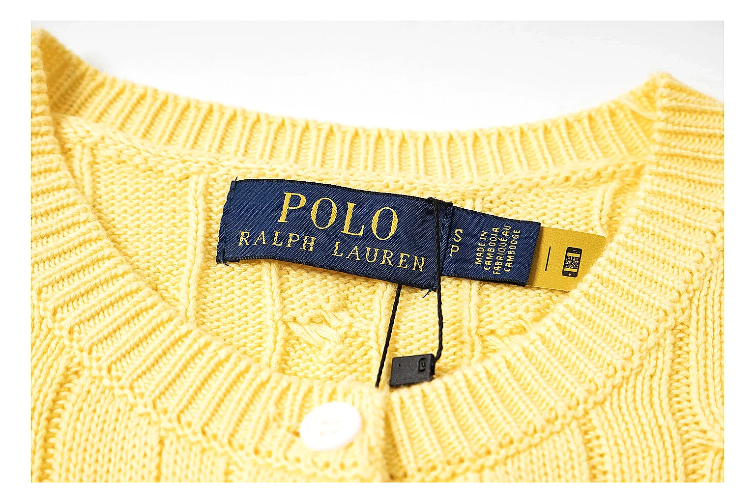 kakoqclab.com Polo Ralph Lauren Yellow Cable Knit Polo 0964 Yellow short-sleeve-knit product image thumbnail 2