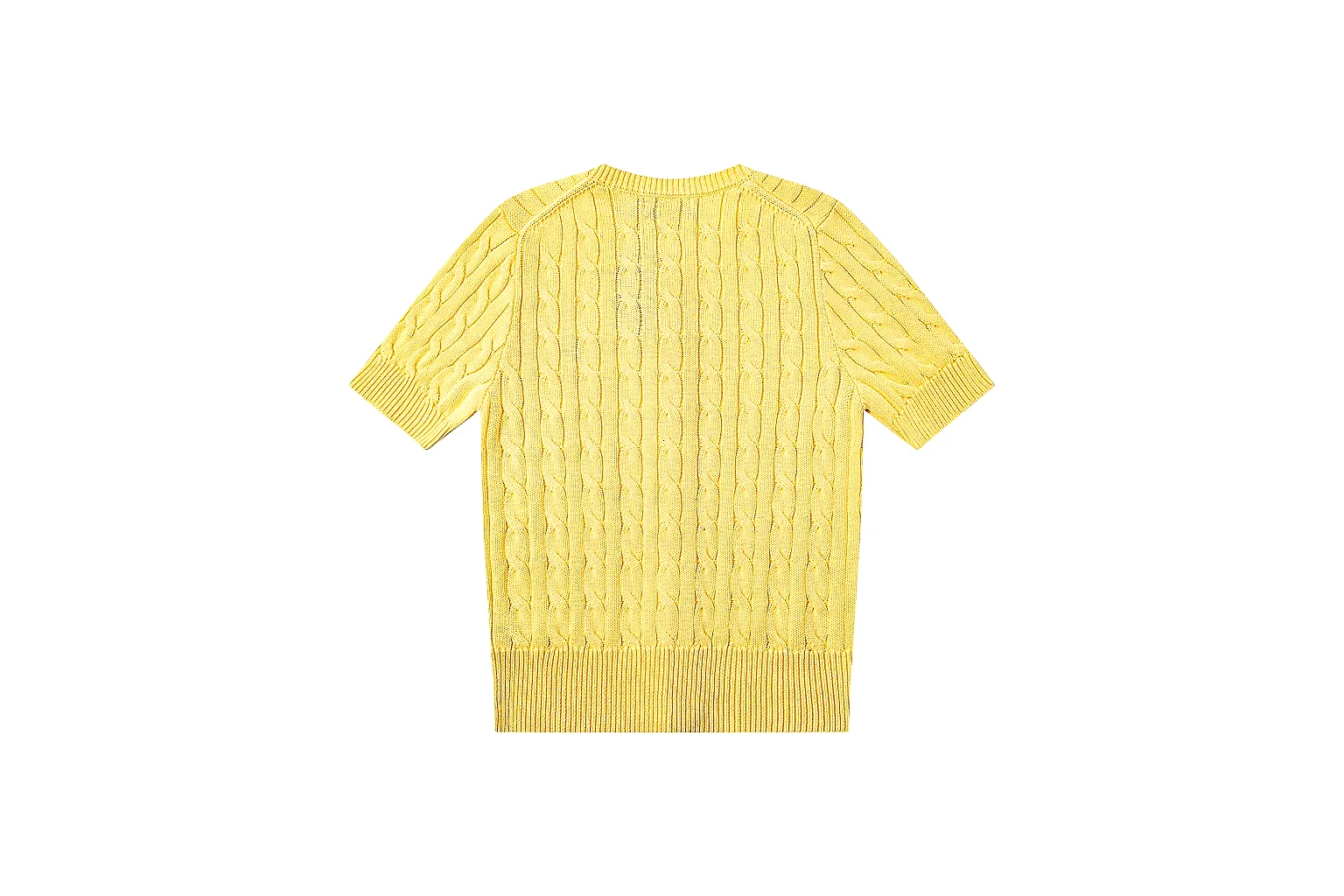 kakoqclab.com Polo Ralph Lauren Yellow Cable Knit Polo 0964 Yellow short-sleeve-knit product image thumbnail 6