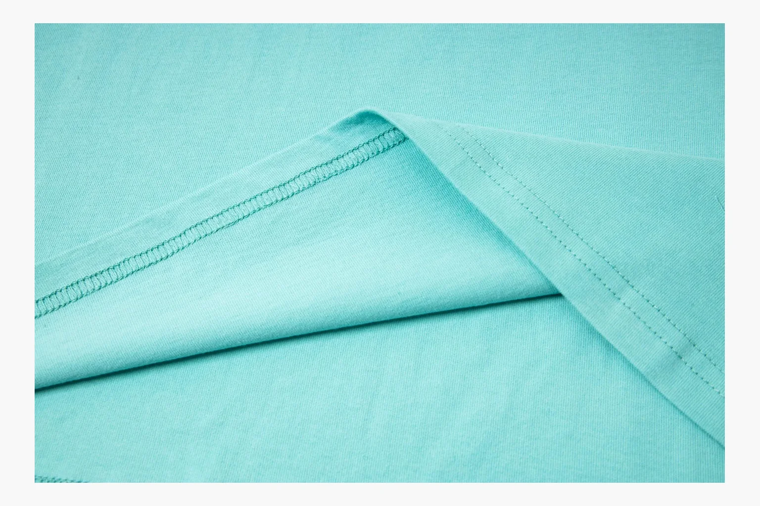 Aqua Polo pocket tee QC image showing pocket and logo thumbnail 2