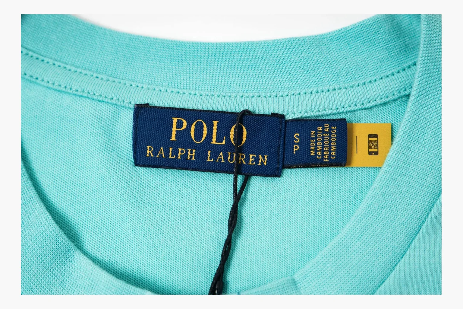 Aqua Polo pocket tee QC image showing pocket and logo thumbnail 4