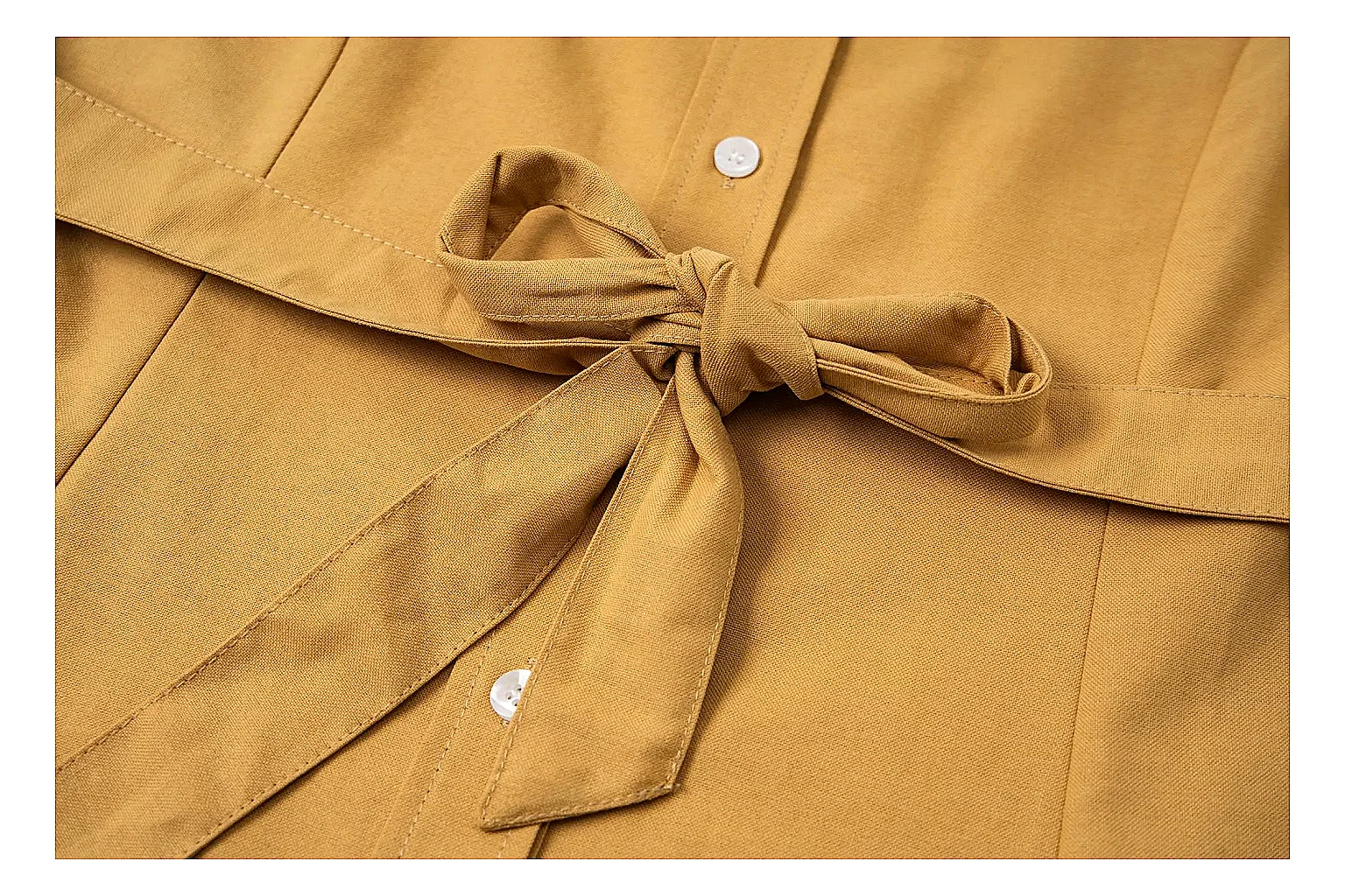 kakoqclab.com Polo Ralph Lauren Mustard Belted Shirt Dress 0539 Mustard sleeveless-dress product image thumbnail 3