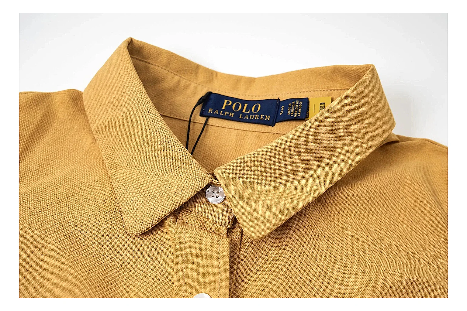 kakoqclab.com Polo Ralph Lauren Mustard Belted Shirt Dress 0539 Mustard sleeveless-dress product image thumbnail 4