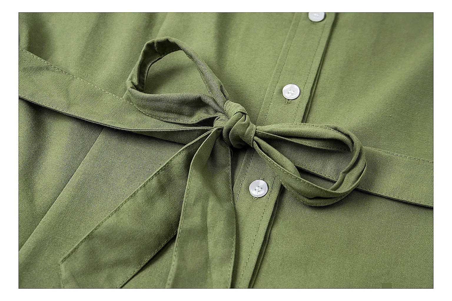 kakoqclab.com Polo Ralph Lauren Olive Belted Shirt Dress 0543 Olive sleeveless-dress product image thumbnail 5