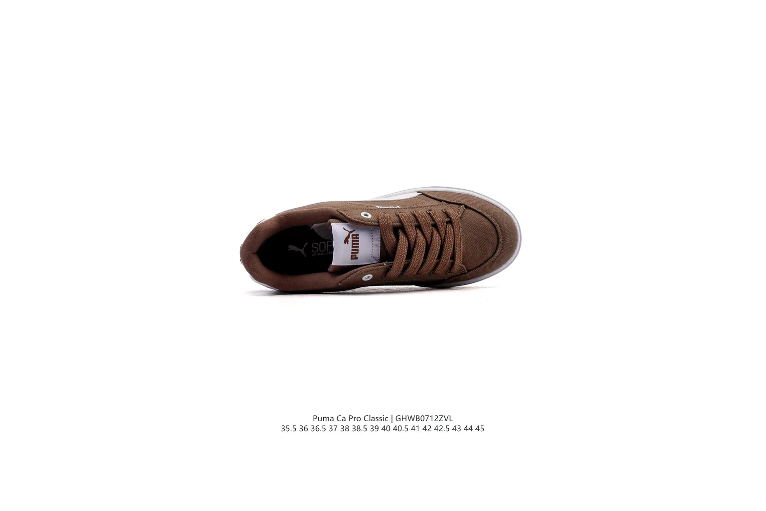 Puma Palermo Brown White terrace sneaker six photo view thumbnail 6
