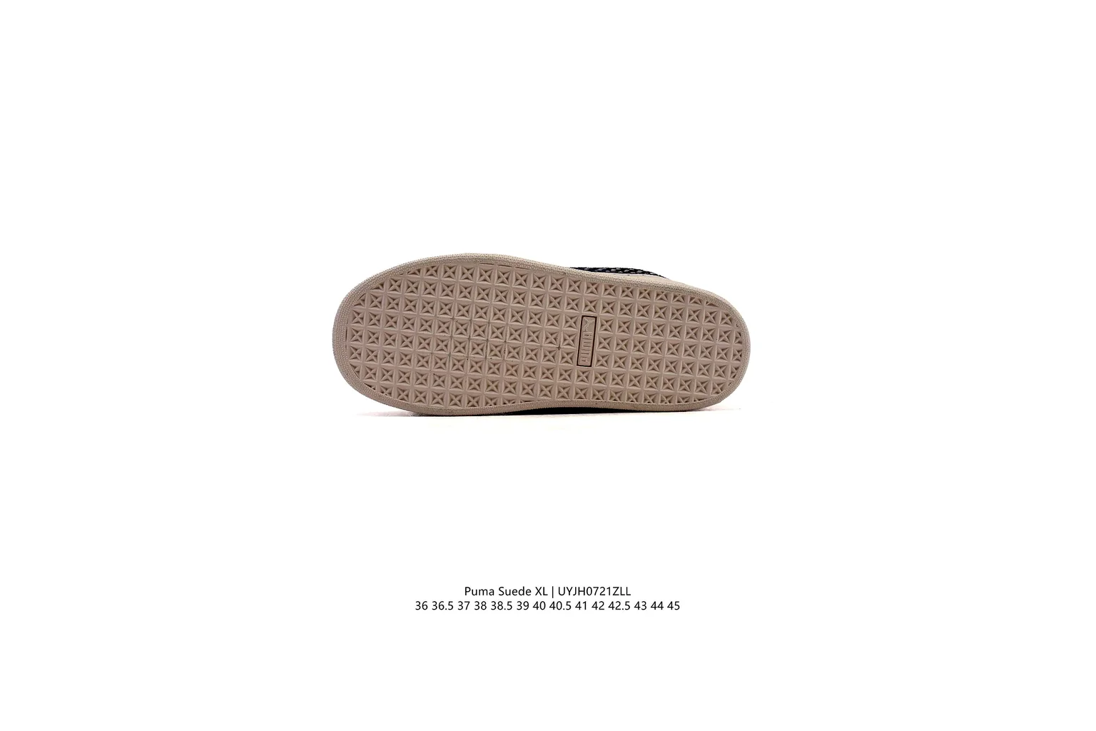 Puma Suede Beige Black suede low top six photo view thumbnail 3