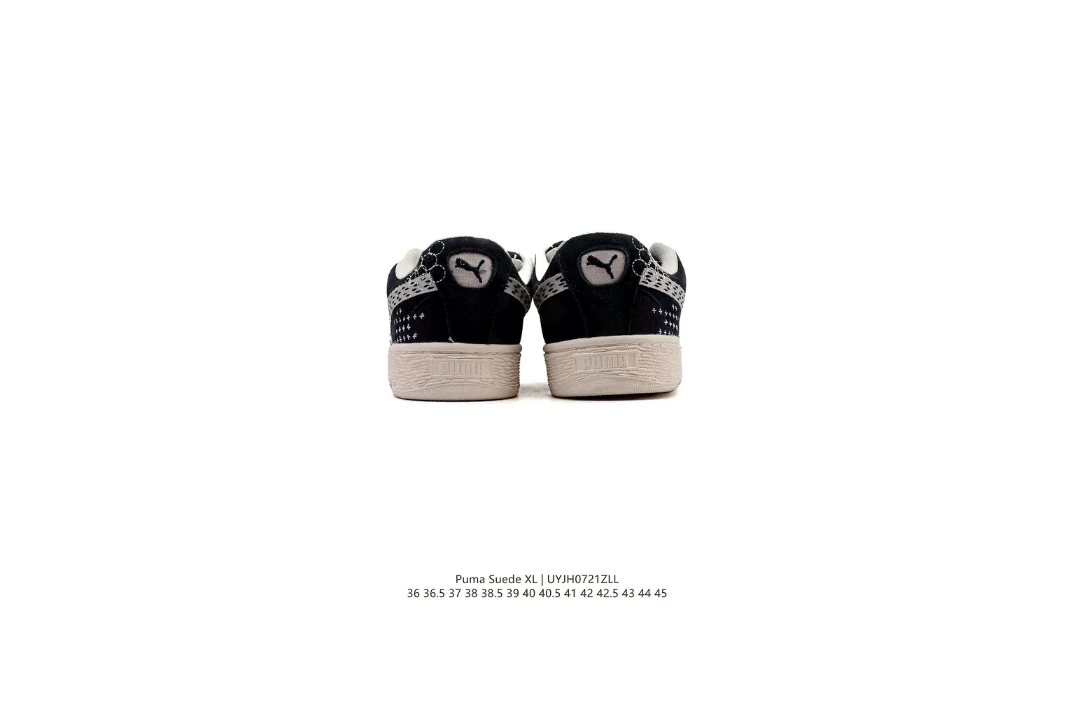 Puma Suede Black Cream suede low top six photo view