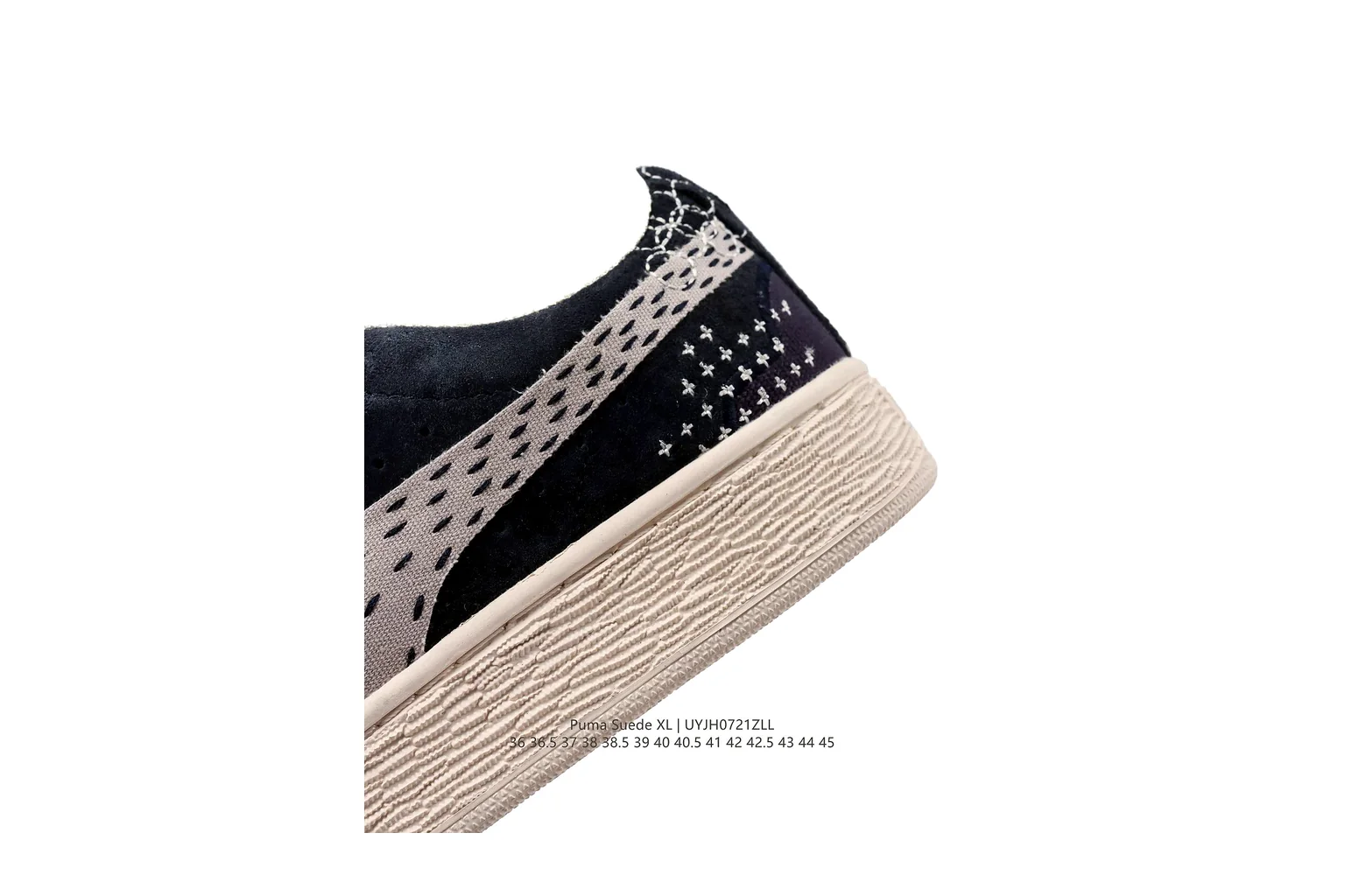 Puma Suede Black Cream suede low top six photo view thumbnail 4