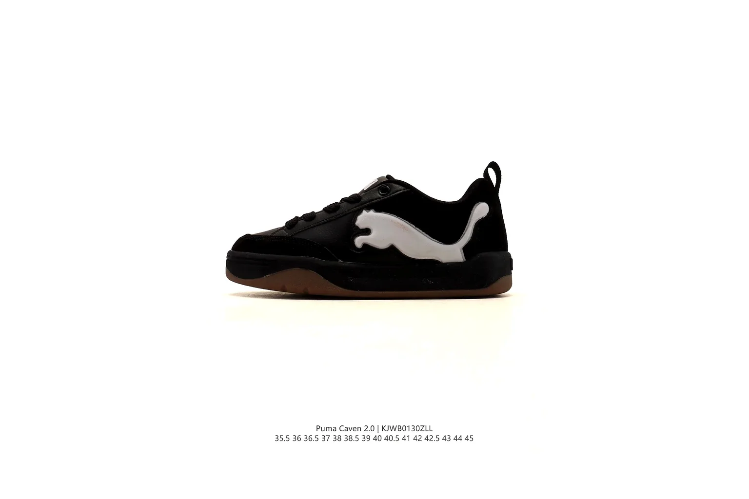 Puma Suede Black White suede low top six photo view