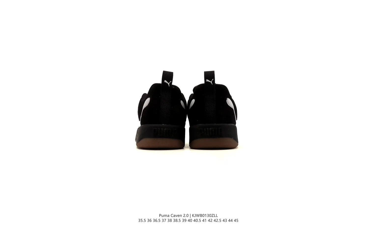 Puma Suede Black White suede low top six photo view thumbnail 2