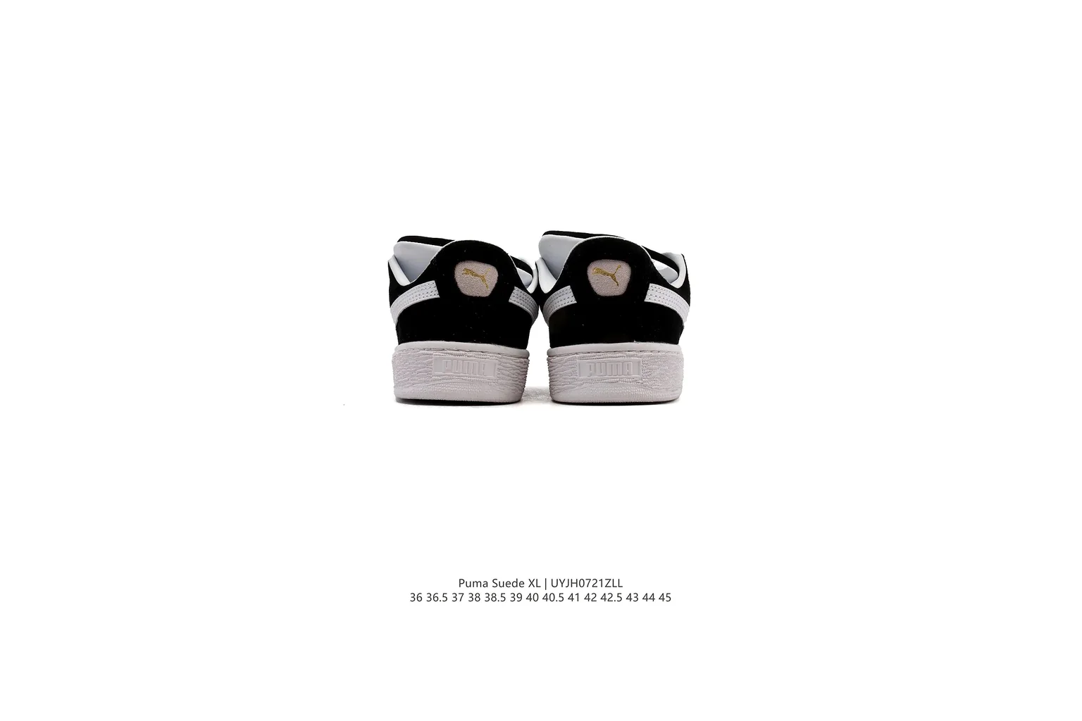 Puma Suede Black White suede low top six photo view
