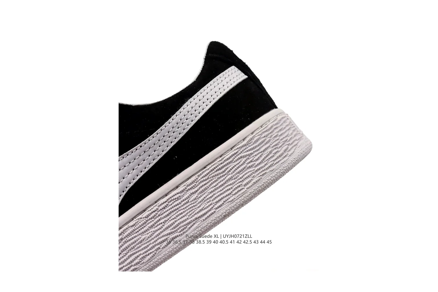 Puma Suede Black White suede low top six photo view thumbnail 4