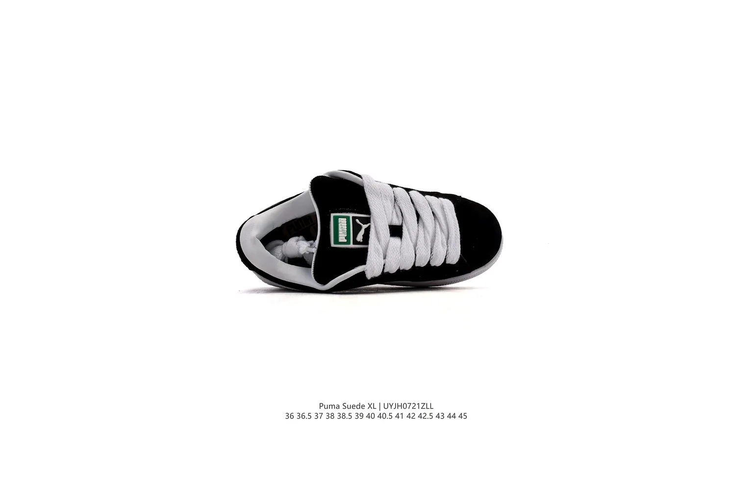 Puma Suede Black White suede low top six photo view thumbnail 6