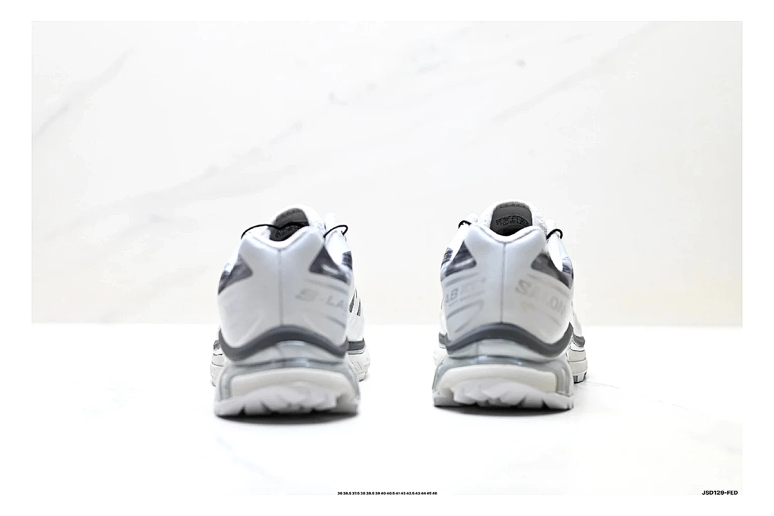 Salomon Xt Runner Silver Gray QC reference photo showing silver gray mesh trail upper, technical runner overlays, speed-lace style structure, and rugged sole thumbnail 2