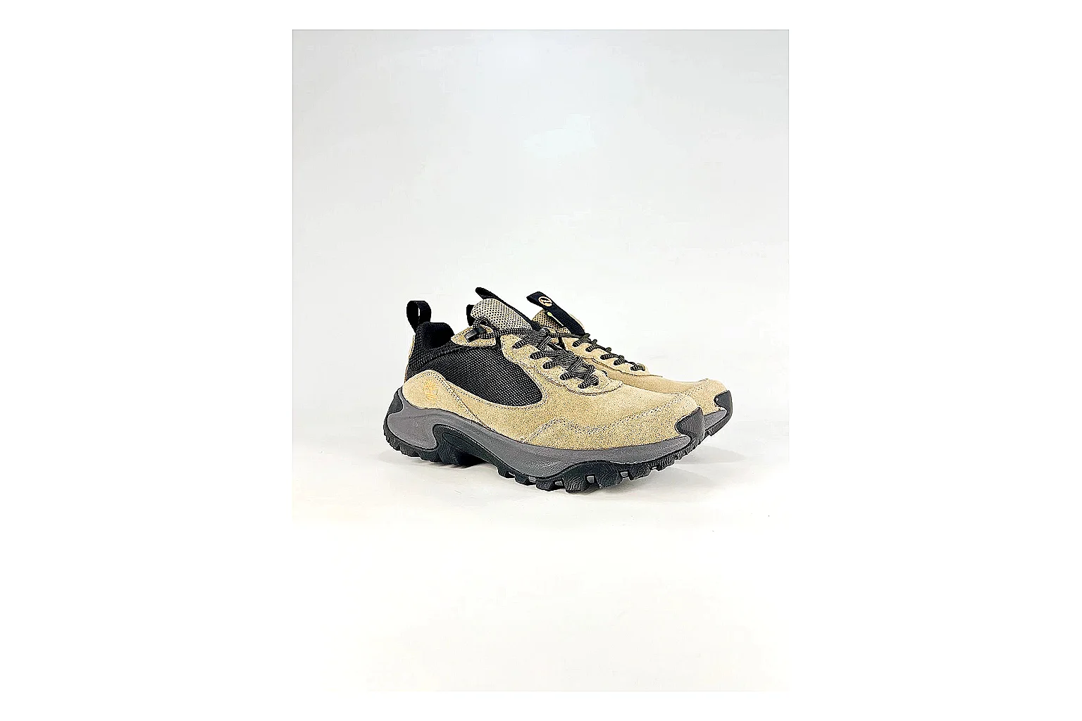 Timberland Motion Access Beige Black Sneakers QC photo reference showing beige black outdoor sneakers with mesh-leather texture, side-profile shape, upper panel lines, and outsole detail thumbnail 5